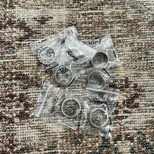 Set of 6 STAINLESS STEEL fidget rings SIZE 9